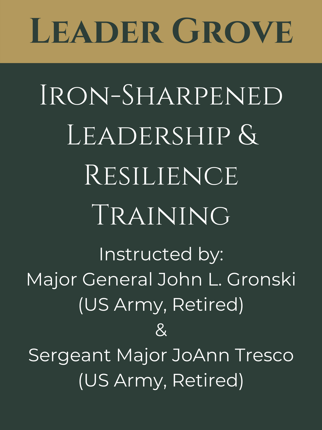 Iron-Sharpened Leadership and Resilience Training: Scotch Plains, NJ